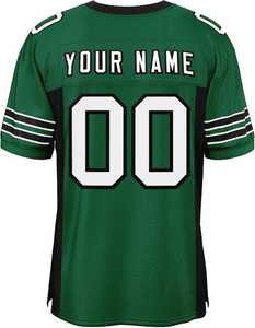Camiseta de Fútbol Americano Personalizada Verde con Cuello en V, Impresión Sublimada, Malla Transpirable, Manga Corta para Hombre, Talla Grande para Adultos - Product Image 4