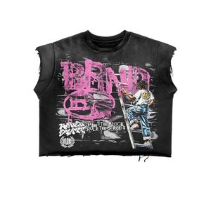 Camisetas de Manga Corta con Dobladillo Desgastado y Efecto Descolorido por el Sol, de Algodón Puro de Alta Calidad, Fabricadas en Fábrica, con MOQ Bajo y Estampado - Product Image 5