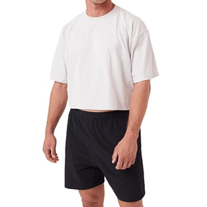 T-shirt court à manches courtes pour homme, col rond, coupe ample, en jersey de coton, style décontracté, couleur unie, design simple - Product Image 5