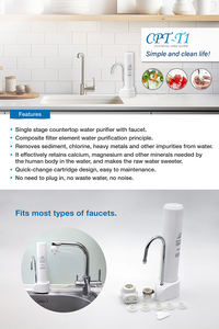 Sistema de filtro de purificador de agua de plástico de 10 pulgadas Manual doméstico para agua potable limpia - Product Image 4