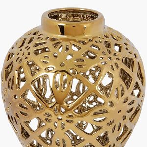 Vase en métal texturé Stellar Celestial, élégant vase décoratif pour fleurs, pour la décoration de salon, chambre à coucher, table - Product Image 4