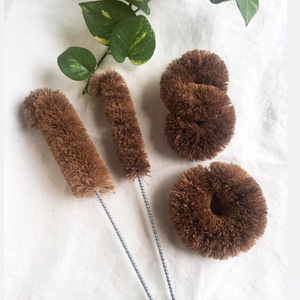 Natural fiber cleaning tools coconut coir scrubbing <b>brush</b> <b>bottle</b> scrubber <b>brushes</b> made in Vietnam - Product Image 5