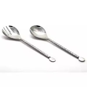 Premium Metal Salad Serving Set with Elegant Finish for Dining Table and Restaurant Use - Product Image 4