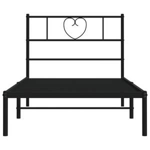 โครงเตียงเดี่ยวเหล็กเคลือบสีดำ ดีไซน์เตียงสวยหรู - Product Image 5
