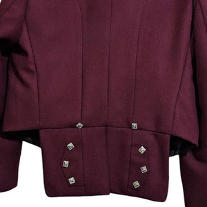 Scottish Men's Maroon <b>Wool</b> Prince Charlie Kilt Jacket With <b>Vest</b> Wedding Jacket - Product Image 4