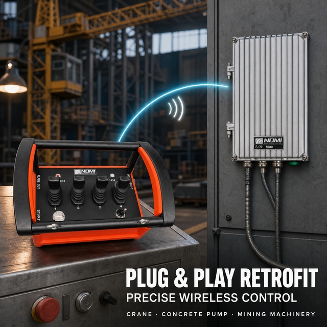 Crawler Crane Wireless Hydraulic Proportional Remote Control Kit with Dual Joystick Precise Operation