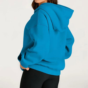 Hoodie d'hiver pour femmes de qualité supérieure à prix abordable, vente en gros, fabricant, impression de logo personnalisé, coupe oversize à épaules tombantes - Product Image 6