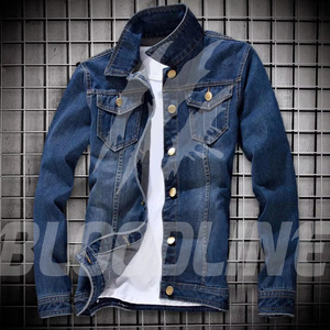 Women's Denim <b>Trucker</b> <b>Jacket</b> Full Sleeve Button Collar Washed Solid Blue Winter Cotton Eco-Friendly Quick Dry Breathable Cow - Product Image 4