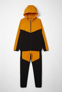 Ensemble de survêtement à capuche pour femmes, couleur unie, pantalon long, fermeture éclair sur le devant, respirant, décontracté, vêtements d'automne avec poches latérales - Product Image 4