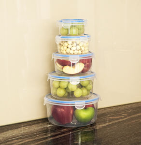 Plastic Food <b>Storage</b> Containers Leak-proof <b>Storage</b> <b>Kitchen</b> BPA Free Plastic Food Container with Lid Lunch <b>Box</b> Set 5 pieces - Product Image 6