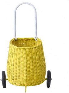 Panier de rangement roulant en rotin tressé à la main avec roulettes, panier organisateur de jouets pour enfants, pour la crèche, la salle de jeux et la chambre à coucher - Product Image 2