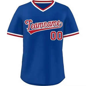 Maillots de baseball respirants à manches courtes imprimés par sublimation, à deux boutons, pour hommes, prix de gros abordable - Product Image 2