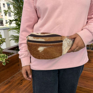 Wholesale New Fashion Custom Outdoor Cowhide Fanny Pack Genuine Leather Hip Bum Bags <b>Belt</b> Bags for <b>Travel</b> Hiking Cycling Running - Product Image 3