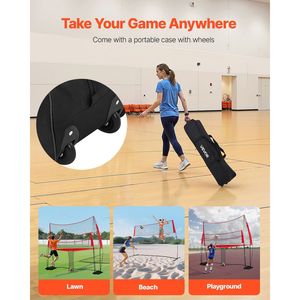 Sistema di Rete Portatile 2-in-1 per Allenamento di Pallavolo, Altezza Regolabile, Attrezzatura per Pratica con Ritorno Palla, Facile da Usare - Product Image 6