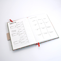 Agenda A5 de Tapa Dura con Bonito Estampado Floral, Diario de Alta Calidad o Planificador de Objetivos Diarios y Mensuales