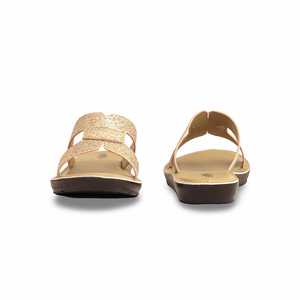 Zapatos planos suaves informales dorados CL5440 - Product Image 2