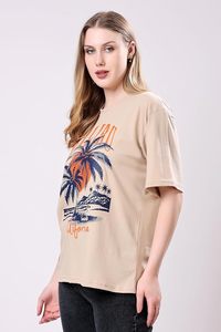 Women's Cotton Oversized Fit Tshirt Printed Oversized t <b>Shirts</b> Longline Drop Shoulder <b>Boho</b> Style T-<b>Shirt</b> - Product Image 3