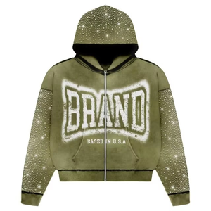 Custom Vintage Canvas Tech Fleece Cotton Sweat Suit Unisex Hooded Drawstring Jogger Plus Size Heavyweight Lace Printed Winter - Product Image 4