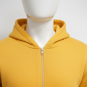 Sweat à capuche zippé personnalisé avec logo, 100 % coton épais, coupe ample et courte, épaules tombantes, pour hommes - Product Image 3