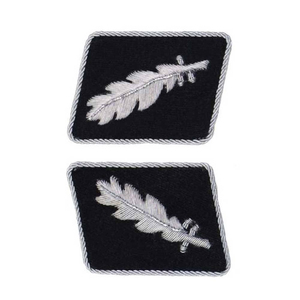 Écusson de grade brodé personnalisé à coudre, forme rectangulaire, insignes en plumes argentées, décorations pour uniformes en tissu - Product Image 2