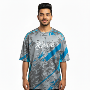เสื้อยืดโอเวอร์ไซส์เทรนดี้สำหรับผู้ชาย สไตล์ลำลอง สตรีทแวร์ ทรงปกติ ผลิตจากโพลีเอสเตอร์/คอตตอน ระบายอากาศได้ดี เป็นมิตรต่อสิ่งแวดล้อม - Product Image 1