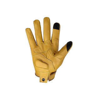 Guantes de Motocicleta Unisex de Cuero Blanco Genuino, Guantes Negros para Carreras, Protección para Motociclismo, Verano, Esquí, Uso Casual - Product Image 2