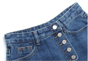 Shorts de Mezclilla Premium para Mujer 2026, Cintura Alta, Ligeros, Transpirables y Sexys, con Decoración de Logotipo, Servicio OEM - Product Image 6