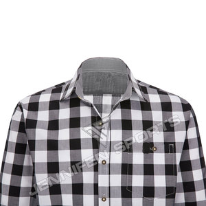Costume d'Oktoberfest pour adultes, tenue traditionnelle bavaroise pour le festival de la bière allemande, chemise à carreaux noir et blanc 100% coton, costume de fête - Product Image 3