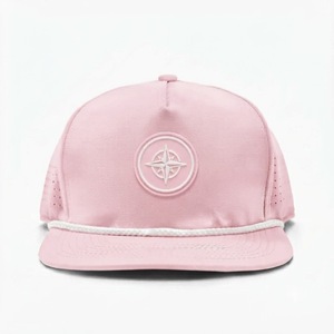 Gorra Snapback para Golf, Deporte, Visera Plana, Logotipo de Silicona, con Cuerda, Orificios Cortados con Láser, 5 Paneles, Sin Estructura, Cierre Ajustable, Transpirable - Product Image 1