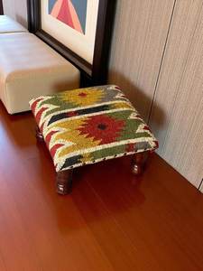 Luxury Stylish Multicolor Wool Jute Handwoven <b>Stool</b> Traditional Design Square Shape Eco-Friendly for Premium Home Decor Living - Product Image 6