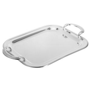 Wholesale Luxury Stainless Steel Serving <b>Tray</b> with Handles <b>Rectangular</b> Metal Food Plate <b>Mirror</b> Polished Tea Coffee Bar <b>Tray</b> - Product Image 4