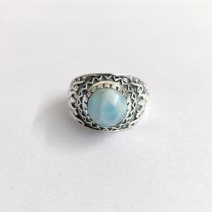 แหวนอัญมณี925ลาริมาร์ขนาดใหญ่สำหรับผู้หญิงสำหรับงานแต่งงานหรืองานเลี้ยง - Product Image 2