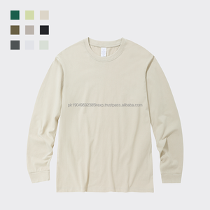 เสื้อยืดแขนยาวสำหรับทุกเพศเสื้อยืดผ้าฝ้ายถักระบายอากาศ230กรัม100% ลำลองรับประกันความพึงพอใจสำหรับเขา - Product Image 3