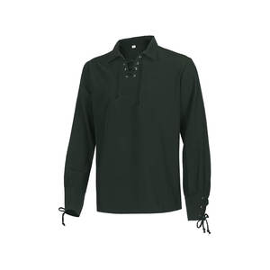 Chemise à col en V pour homme, style Moyen Âge, pour reconstitution historique 2026 - Product Image 1