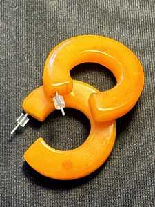 MN EXPORTS Trendy Orange <b>Resin</b> Drop Earrings Women's Fashion Statement Jewelry for Party Islam - Product Image 1