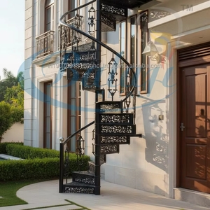 บันไดเหล็กวนกลางแจ้ง สไตล์ยุโรป ทันสมัย คุณภาพดี ทนทาน กันน้ำ - Product Image 3