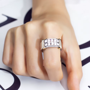 Bague de fiançailles pour femme en or massif 18 carats avec diamants de laboratoire taille brillant ronde couleur G, style classique, certifiée IGI - Product Image 5