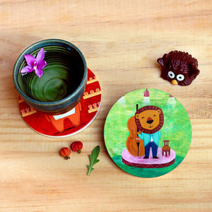 Eco-friendly Classic <b>Ceramic</b> Round <b>Coaster</b> with 11cm Width for Sublimation Blank DIY and Souvenir Shops - Product Image 1