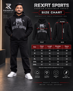 เสื้อฮู้ดพิมพ์ลายอนิเมะสีดำสำหรับผู้ชาย REXFIT SPORTS ทรงโอเวอร์ไซส์ สไตล์ลำลอง สตรีทแวร์ มีกระเป๋าหน้า ดีไซน์มีฮู้ด บริการ OEM 100% - Product Image 4