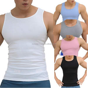Men's Casual Ribbed Sleeveless <b>Muscle</b> T-Shirt Workout Fitness <b>Vest</b> Tank Tops for Gym Sports - Product Image 3