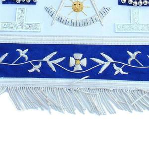 Delantal Masónico de Cuero Bordado a Mano, Diseño Vintage, con Cuentas, Logotipo Personalizado, Delantal de Maestro Masón, Alta Calidad, Superventas - Product Image 4