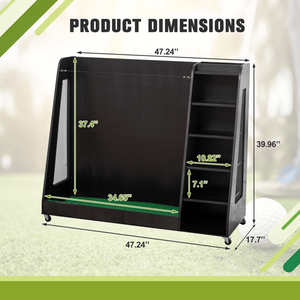 Porta Sacche da Golf in Legno Nero per Garage e Scaffali - Product Image 2