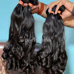 Extensions de cheveux humains en gros, double trame, cheveux indiens bruts, cuticules alignées, ondulation profonde lâche, provenant d'un seul donneur - Product Image 4