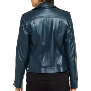 Women Leather Jacket Cause Wear Custom <b>Colour</b> Plain Design Women Leather Jacket - Product Image 2