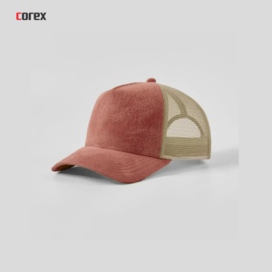 หมวกแก๊ป COREX ENTERPRISES ผ้าแคนวาส 5 ชิ้น ปรับได้ ด้านหน้าผ้าหนังกลับสีเขียวมะกอก ด้านหลังตาข่าย ระบายอากาศ/กันน้ำ ปักโลโก้ 3 มิติ - Product Image 4