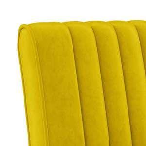 Sillón de terciopelo amarillo de durabilidad media, de madera maciza y contrachapada para sala de estar - Product Image 6