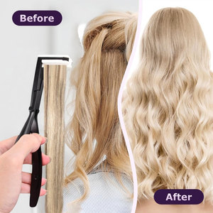 Pinzas Profesionales para Extensiones de Cabello con Cinta Adhesiva, de Acero Inoxidable Quirúrgico Chapado en Oro – Herramienta de Crimpado Antideslizante para Uso en Salón - Product Image 6