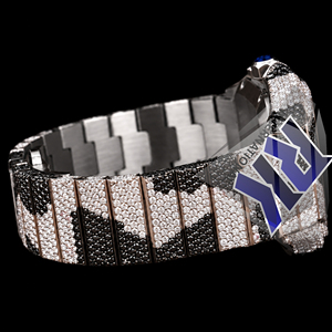 Luxury Iced Out <b>Black</b> & White Moissanite <b>Watch</b> <b>Mens</b> Square Case Full Diamond Style Stainless Steel Bracelet Custom Fashion - Product Image 4