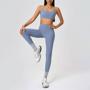 Ensemble de survêtements sportifs sur mesure pour femmes, avec leggings taille haute antichoc, décontracté, respirant, pour yoga, gym et fitness - Product Image 6