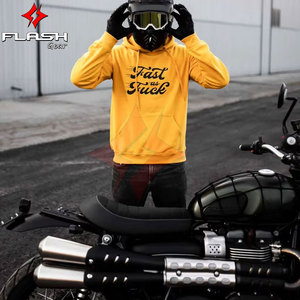 Sudadera con Capucha Personalizada de Forro Polar con Protección CE, Sudadera de Motocicleta Cálida para Invierno con Tejido Softshell Resistente al Viento y a Impactos - Product Image 3